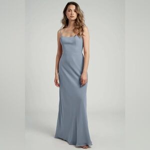 Jenny Yoo Bridesmaid Dress Shoshanna Whisper Blue Sz12